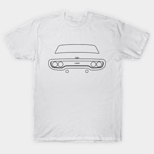 1971 vintage Plymouth Hemi GTX outline graphic (black) T-Shirt